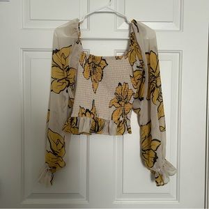 Yellow Floral Top